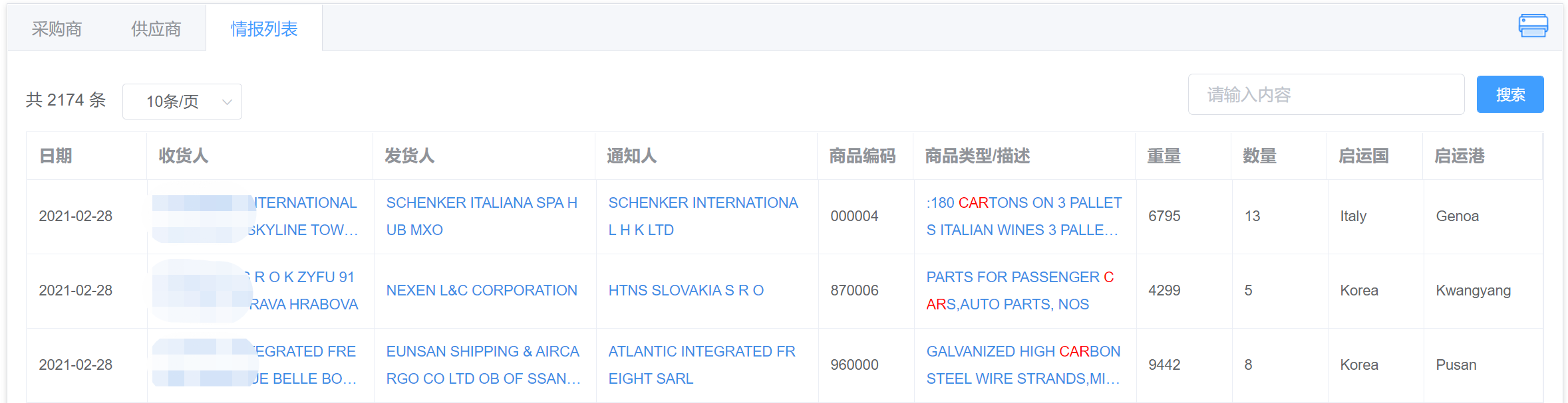 中国进口贸易数据